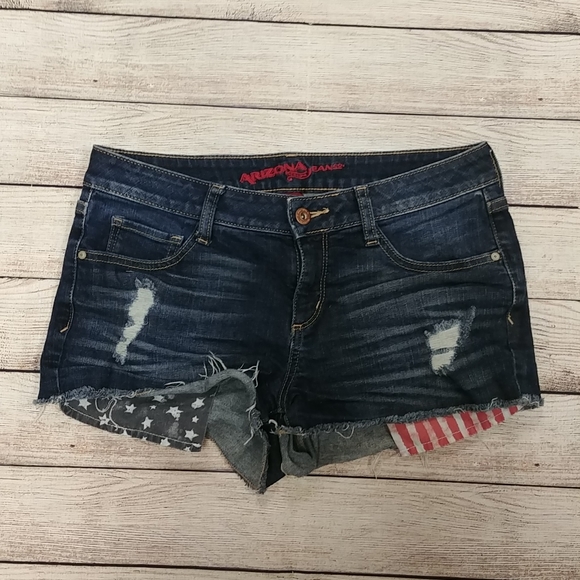 Arizona Jean Company Pants - Arizona Jeans Distressed American Flag Shorts
